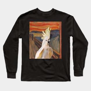 Scream Munch Sulphur Crested Cockatoo Long Sleeve T-Shirt